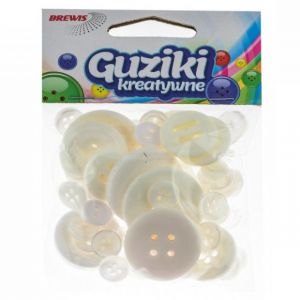 Guziki Brewis 40g Mix Białe